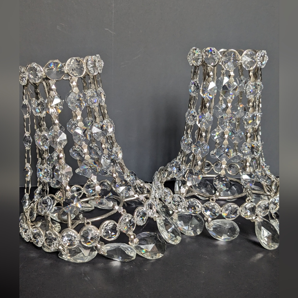 Crystal Beaded Tea Light Shades (2)